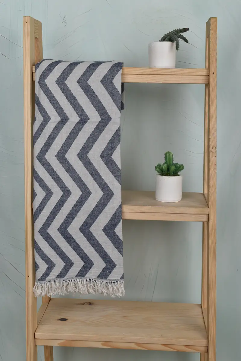 Custom Bath Towel, Beach Towel Bulk, Monogram Beach Towel, 70x40 Cotton Zigzag Design Towel, Travel Towel, Merry Christmas Gifts, Turkish hand towel - 8