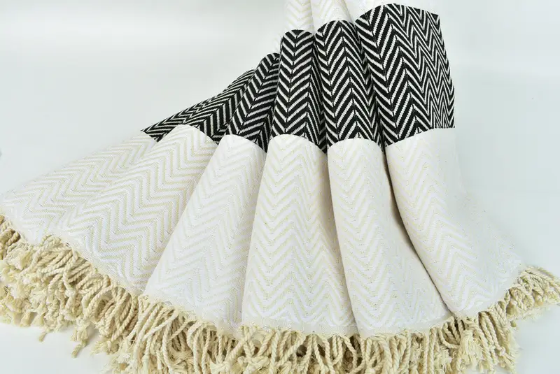 Bridesmaid Gifts Personalized, Personalized Towel, 70x40 Cotton Chevron Towel, Quick-dry towel, Bachelorette Gifts, Spa Towel, Organic Cotton Towel - 4