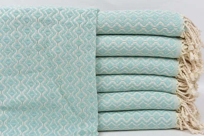 Valentines Gift, 70x40 Cotton Diamond Towel, Personalized Turkish Beach Towel, Personalized Bridesmaid Gift, Best Friend Gift, Sand-resistant towel - 1