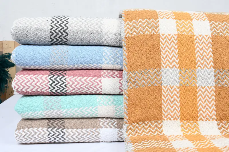 Aesthetic Blanket, Beach Theme Bachelorette Party, Woven Blanket, 90x80 Cotton Striped Towel, Housewarming Gift, Turkish Blanket, Wedding For Favor - 2