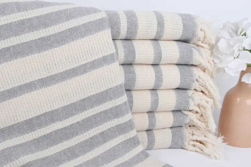 70x34 Cotton Striped Towel, Bulk Order Towel, Peshtemal Towel, Wedding Shower Gift, Bachelorette Party Gifts Bridesmaids, Bachelor Gifts - 1