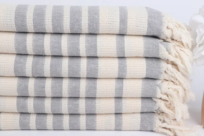 70x34 Cotton Striped Towel, Bulk Order Towel, Peshtemal Towel, Wedding Shower Gift, Bachelorette Party Gifts Bridesmaids, Bachelor Gifts - 3