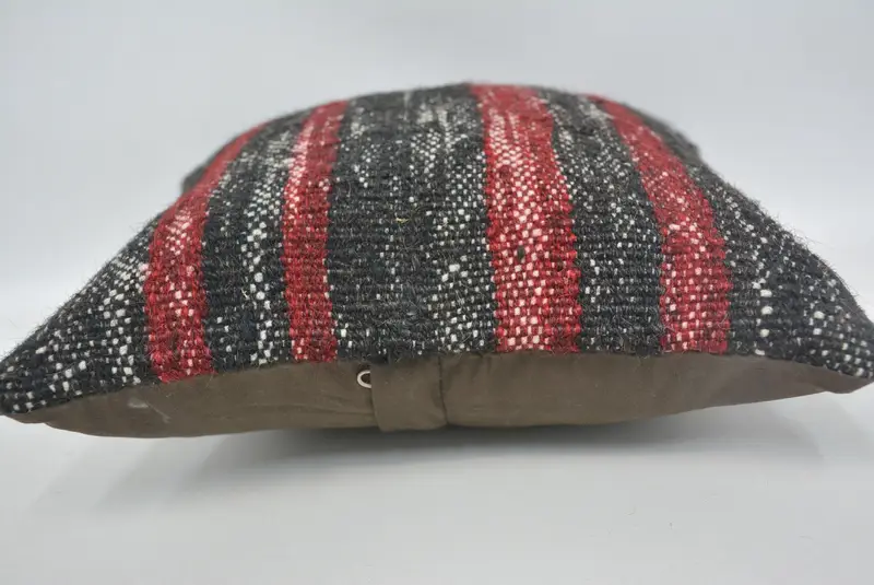 Home Decor Pillow, Vintage Kilim Pillow, Pillow Sham, Ethnic Pillow Cover Cushion Case, Boho Pillow, 12x12 Red Cushion Case - 6