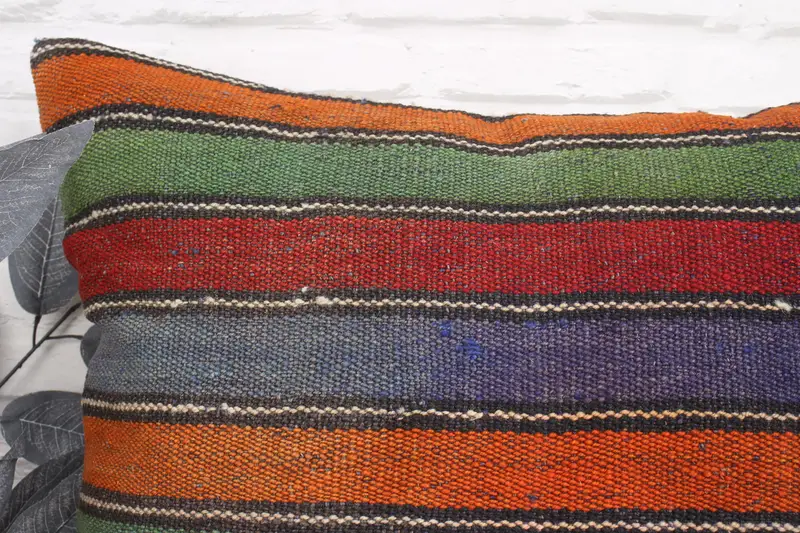 24x24 Green Pillow Case, Armchair Pillow Cover, Pillow, Turkish Kilim Pillow, Kilim Pillow, Bench Cushion Case, Colorful Pillow, Pillow for Sofa - 2