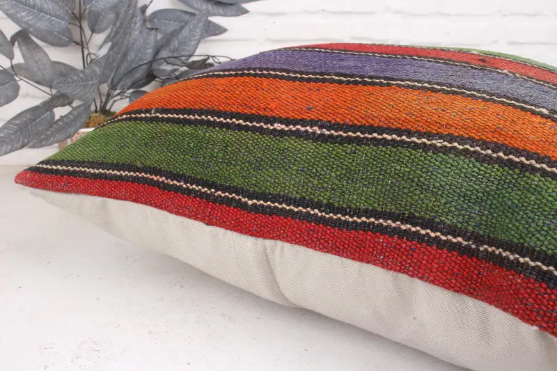 24x24 Green Pillow Case, Armchair Pillow Cover, Pillow, Turkish Kilim Pillow, Kilim Pillow, Bench Cushion Case, Colorful Pillow, Pillow for Sofa - 7