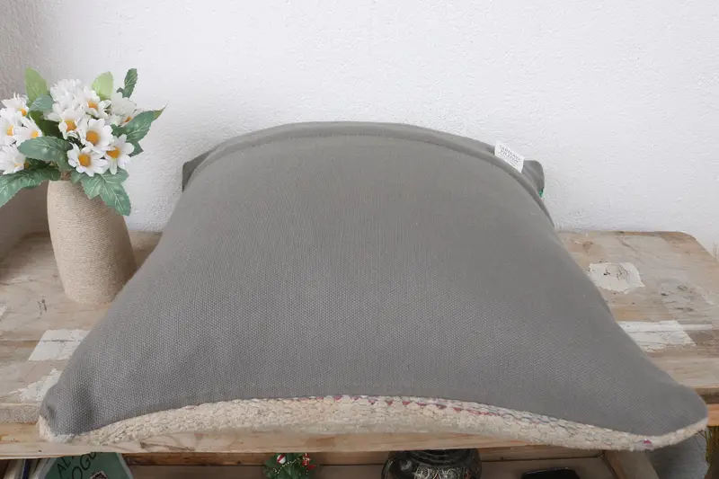 Patio Cushion Cover, Boho Pillow Sham Cover, 16x16 White Pillow Cover, Pillow Sham, Kilim Pillow Cover, Turkish Pillow - 7