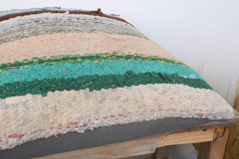 Patio Cushion Cover, Boho Pillow Sham Cover, 16x16 White Pillow Cover, Pillow Sham, Kilim Pillow Cover, Turkish Pillow - 6