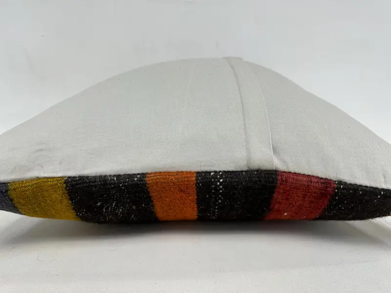 20x20 Brown Pillow, Antique Pillows, Boho Pillow Sham Cover, Cushion Case, Kilim Cushion Sham, Living Room Throw Cushion Cover - 7