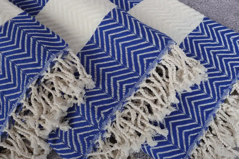 Summer Gift, Monogram Turkish Bath Towel, Quick-dry peshtemal, Bachelorette Party Decorations, 70x40 Cotton Zig zag Towel, Boyfriend Christmas Gift - 5