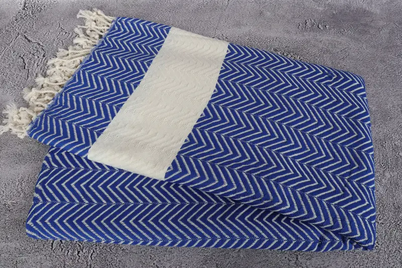 Summer Gift, Monogram Turkish Bath Towel, Quick-dry peshtemal, Bachelorette Party Decorations, 70x40 Cotton Zig zag Towel, Boyfriend Christmas Gift - 6