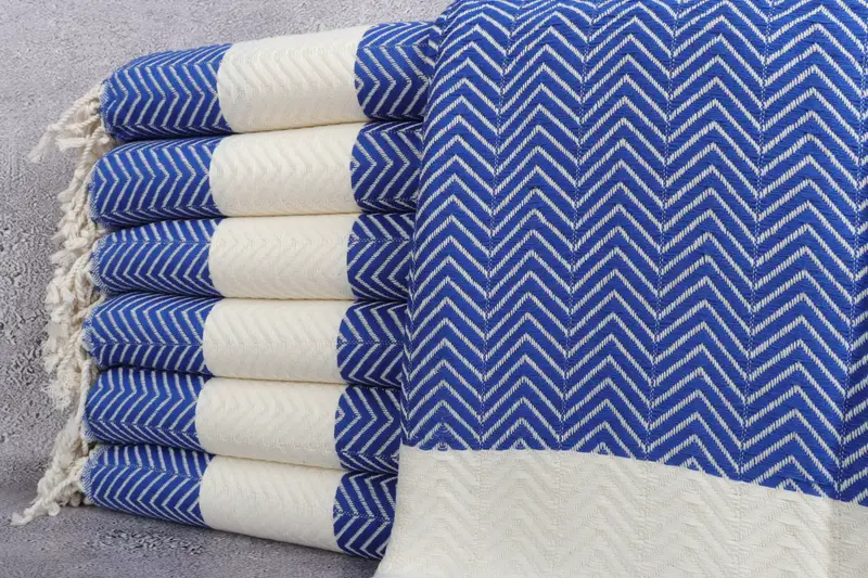 Summer Gift, Monogram Turkish Bath Towel, Quick-dry peshtemal, Bachelorette Party Decorations, 70x40 Cotton Zig zag Towel, Boyfriend Christmas Gift - 1