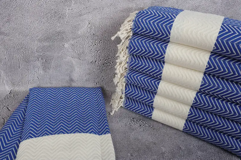 Summer Gift, Monogram Turkish Bath Towel, Quick-dry peshtemal, Bachelorette Party Decorations, 70x40 Cotton Zig zag Towel, Boyfriend Christmas Gift - 2