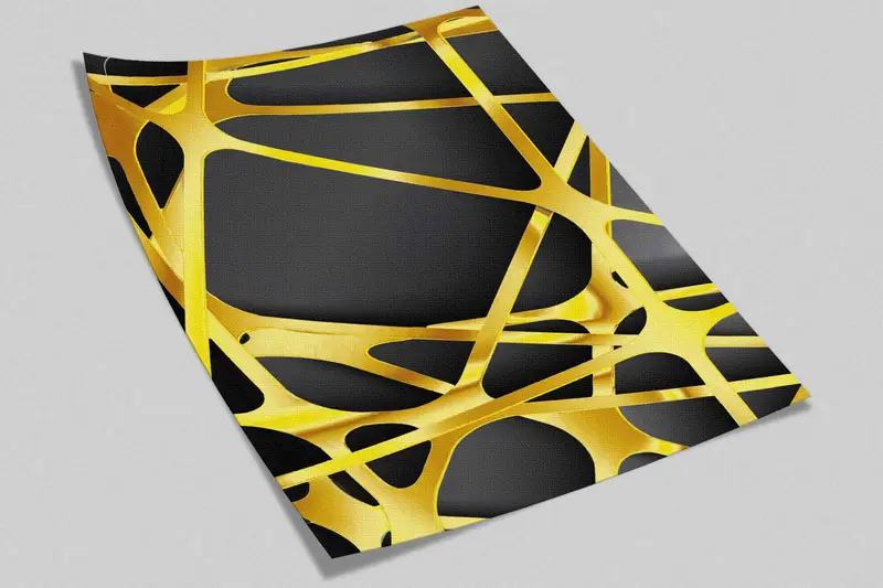 Gift Wallpaper, Metallic Effect Wall Art, 3d Metallic Effect Paper Craft, Black Digital Paper, Modern Wall Poster, Gift For The Home, - 7