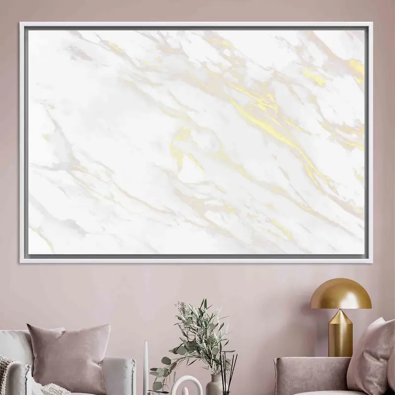 Elegant Gold Abstract Marble Canvas - Modern Luxury Decor