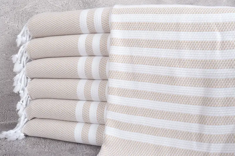 Decorative Towel, Custom Tea Towel, Wedding Favors, 44x24 Cotton Striped Towel, Guest Towel, Personalized Dish Towel, Turkish Hand Towel - 1
