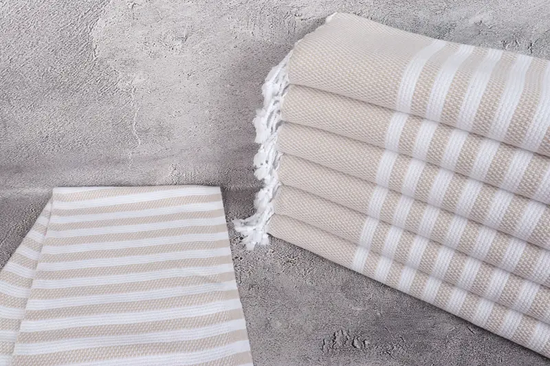 Decorative Towel, Custom Tea Towel, Wedding Favors, 44x24 Cotton Striped Towel, Guest Towel, Personalized Dish Towel, Turkish Hand Towel - 2