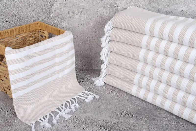 Decorative Towel, Custom Tea Towel, Wedding Favors, 44x24 Cotton Striped Towel, Guest Towel, Personalized Dish Towel, Turkish Hand Towel - 3