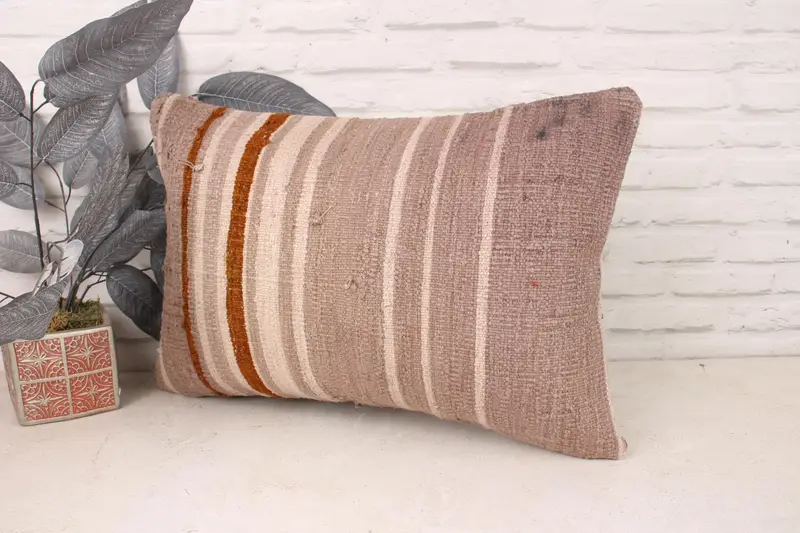Gift Pillow, 16x24 Beige Pillow, Cushion, Pillow for Couch, Retro Throw Pillow Cover, Yoga Pillow, Boho Pillow, Armchair Cushion - 4