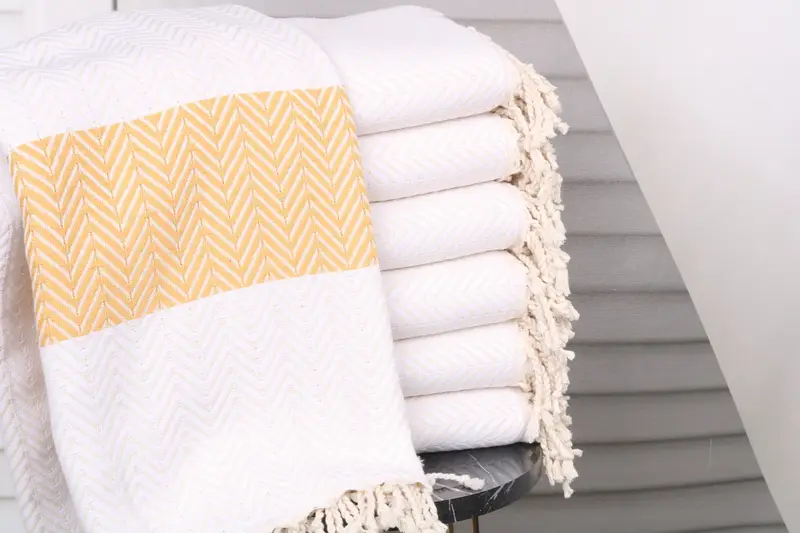 Beach Towel Personalized Organic Cotton or Linen, 40x71 Inches