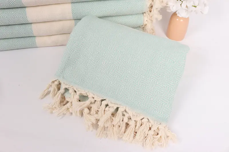Throw Blanket Couch, 96x80 Cotton Diamond Towel, Bridesmaid Gifts, Bachelorette Party Favors, Christmas Tablecloth, Bachelor Party Gifts - 4
