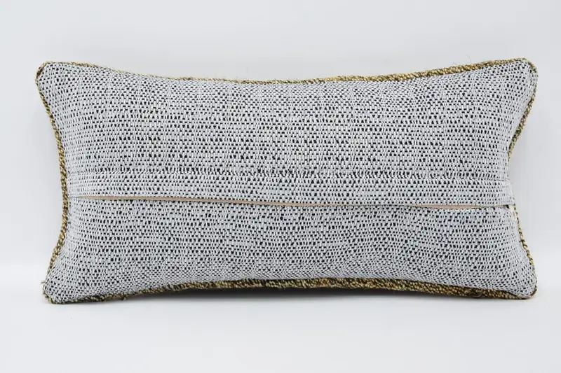 Vintage Kilim Pillow, 8x16 Brown Cushion, Cushion, Boho Chic Pillow Case, Bolster Throw Pillow, Interior Designer Pillow, Boho Pillow - 6