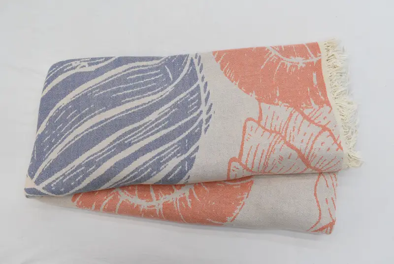 Bachelorette Gifts, 92x80 Cotton Underwater Animals Design Towel, Housewarming Gift, Turkish Towel Blanket, Monogram Blanket, Bachelor Party Favors - 3