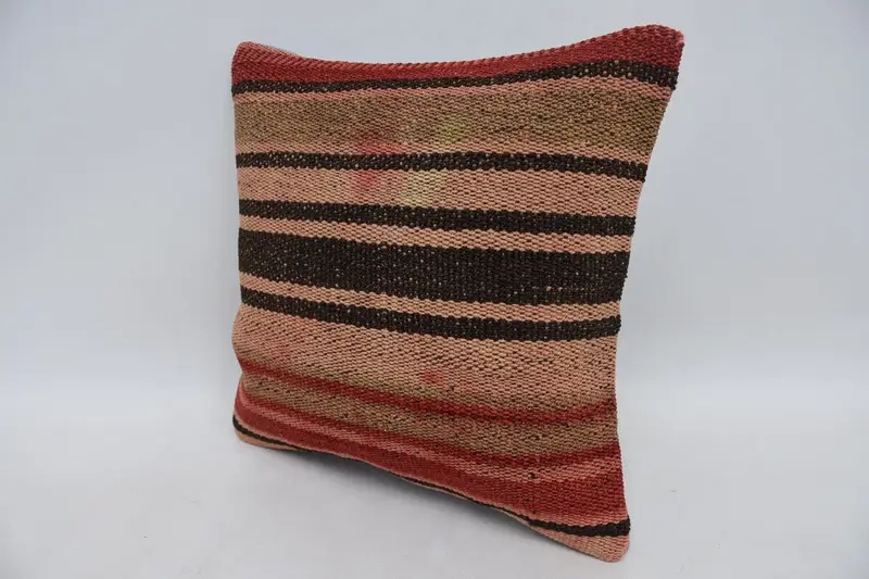Cushion Cover, Pillow for Sofa, 14x14 Red Pillow Case, Interior Designer Pillow, Antique Pillows, Neutral Throw Cushion Cover, Farmhouse Pillow Case - 4
