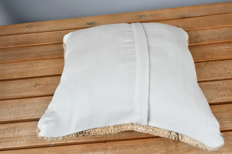 Decorative Bolster Pillow Sham, Seat Pillow Cover, Turkish Kilim Pillow, 12x12 Beige Pillow Case, Pillow Sham, Vintage Pillow, Boho Pillow - 5