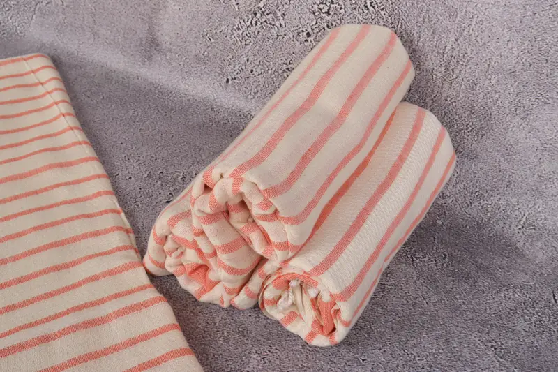 Fringed Turkish peshtemal beach towel USA, 70x40 Cotton Striped Towel, Gift Towel, Housewarming Gift, Bachelorette Party Favors, Home Decor Gifts - 8