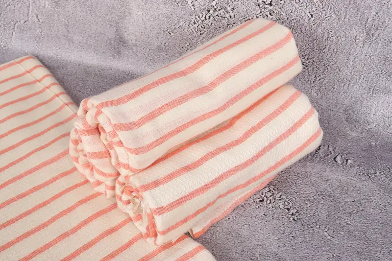 Fringed Turkish peshtemal beach towel USA, 70x40 Cotton Striped Towel, Gift Towel, Housewarming Gift, Bachelorette Party Favors, Home Decor Gifts - 7