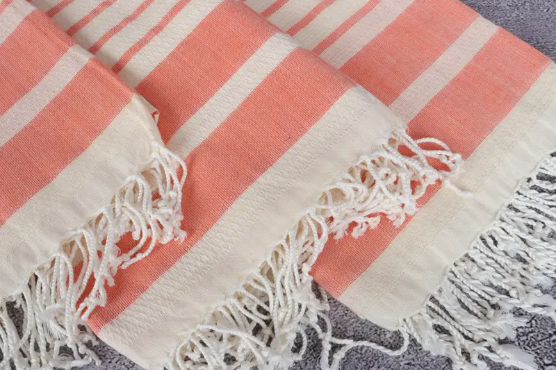 Fringed Turkish peshtemal beach towel USA, 70x40 Cotton Striped Towel, Gift Towel, Housewarming Gift, Bachelorette Party Favors, Home Decor Gifts - 5