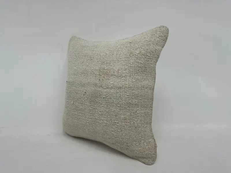 Pillow Cover, Customized Pillow, Ethnical Kilim Rug Pillow, Yoga Pillow Case, 16x16 White Cushion, Vintage Kilim Pillow, Boho Pillow - 4