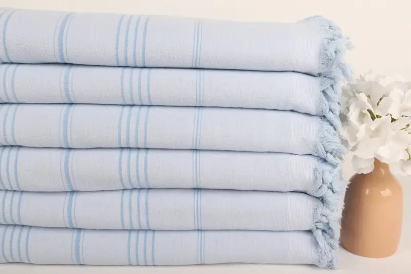 68x36 Cotton Striped Terry Towel, Scarf Towel, Bridal Shower Favors, Best Wedding Gift, Turkish hand towel, Best Friend Gift Ideas, Sand-free towel - 3