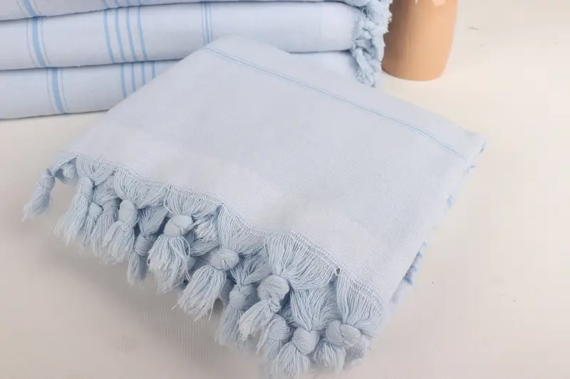 68x36 Cotton Striped Terry Towel, Scarf Towel, Bridal Shower Favors, Best Wedding Gift, Turkish hand towel, Best Friend Gift Ideas, Sand-free towel - 5