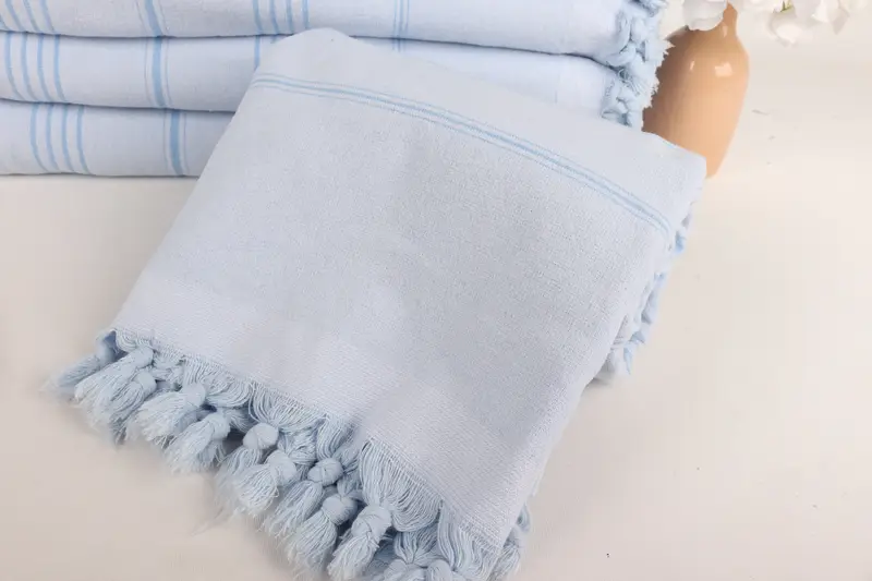 68x36 Cotton Striped Terry Towel, Scarf Towel, Bridal Shower Favors, Best Wedding Gift, Turkish hand towel, Best Friend Gift Ideas, Sand-free towel - 4