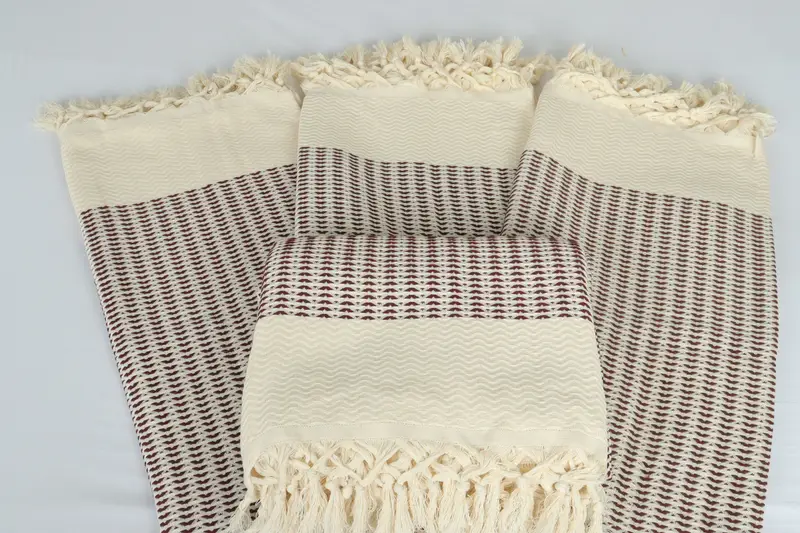 Bachelorette Gifts, Turkish Cotton Throw Blanket, Turkish Blanket, Decorative Bedspread, Unique Gift, 90x76 Cotton Diamond Towel, Woven Blanket - 5