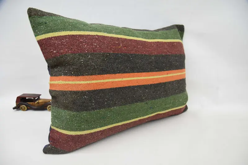 20x28 Green Cushion, Boho Pillow, Handmade Kilim Cushion, Designer Throw Cushion Case, Antique Pillows, Traditional Cushion Case, Cushion - 2