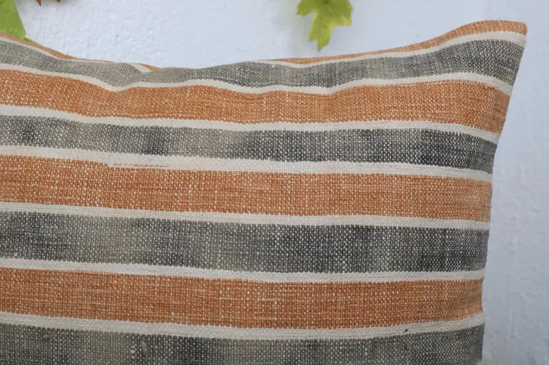Turkish Kilim Pillow, Retro Throw Cushion, Ethnical Kilim Rug Pillow, Toss Cushion, Cushion Case, 16x16 Orange Pillow Sham, Gift Pillow - 5
