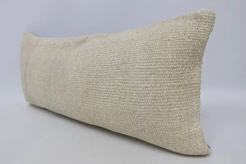 Turkish Pillow, Ethnical Kilim Rug Pillow, Toss Cushion Cover, Couch Cushion Cover, 16x36 White Pillow, Gift Pillow, Cushion - 4