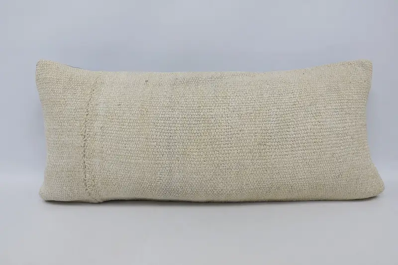 Turkish Pillow, Ethnical Kilim Rug Pillow, Toss Cushion Cover, Couch Cushion Cover, 16x36 White Pillow, Gift Pillow, Cushion - 1