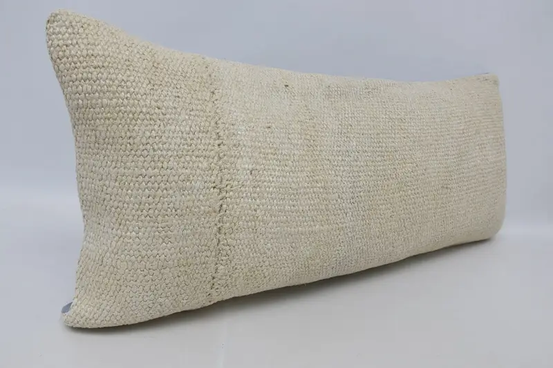 Turkish Pillow, Ethnical Kilim Rug Pillow, Toss Cushion Cover, Couch Cushion Cover, 16x36 White Pillow, Gift Pillow, Cushion - 3