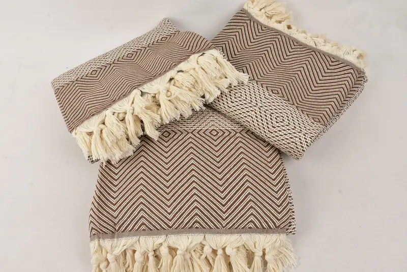 Woven Blanket, Turkish Tablecloth, Monogram Blanket, Oversized Beach Towel, 92x80 Cotton Diamond Towel, Custom Beach Blanket, Bedspread - 6