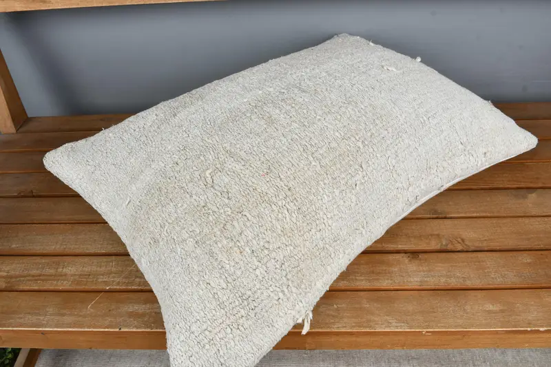 Boho Pillow Sham Cover, Kilim Pillow Cover, Pillow for Couch, Ethnic Pillow Cover Cushion Cover, 16x24 Beige Cushion Cover, Pillow - 2