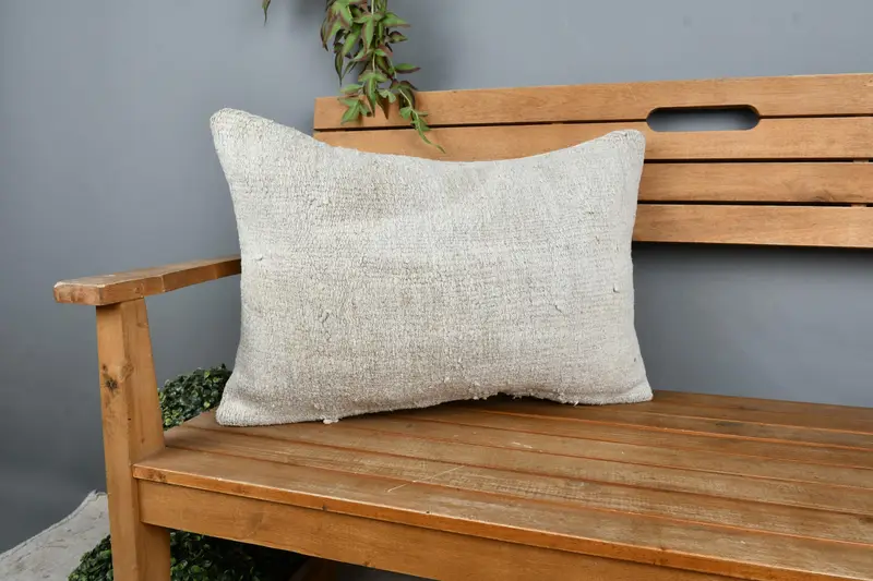 Boho Pillow Sham Cover, Kilim Pillow Cover, Pillow for Couch, Ethnic Pillow Cover Cushion Cover, 16x24 Beige Cushion Cover, Pillow - 1