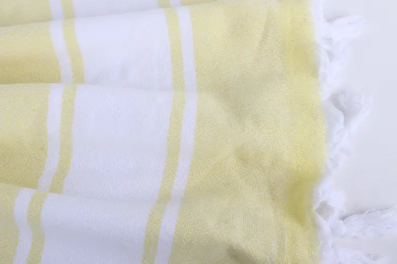Quick-dry peshtemal, Turkish hand towel, 64x36 Cotton Striped Terry Towel, Wedding Gift, Yoga Towel, Boyfriend Christmas Gift, Gift For Wedding Day - 8
