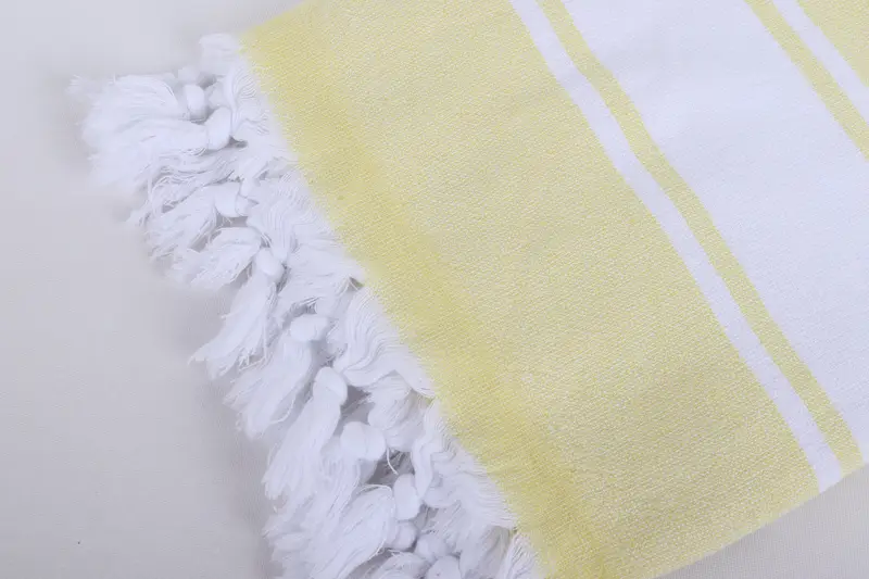 Quick-dry peshtemal, Turkish hand towel, 64x36 Cotton Striped Terry Towel, Wedding Gift, Yoga Towel, Boyfriend Christmas Gift, Gift For Wedding Day - 7
