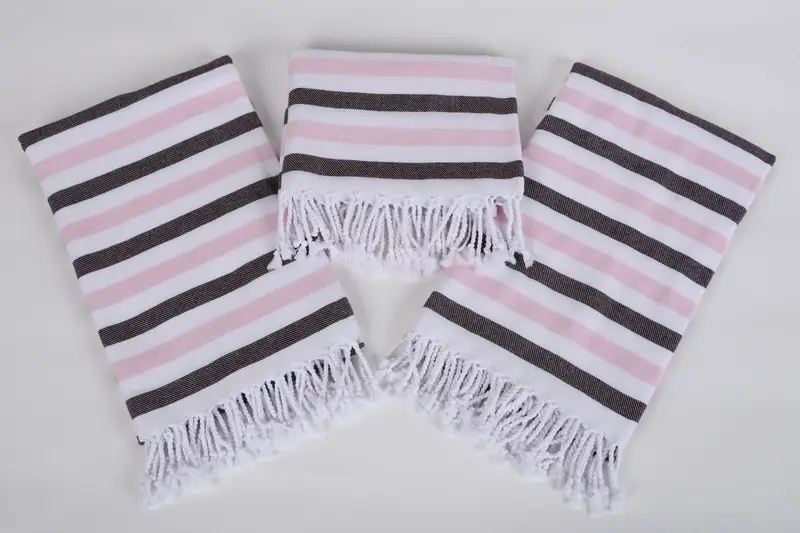 Custom Gifts, Luxury towel, Turkish beach towel with fringe, Peshtemal Towel, Gift For Her, Bachelorette Party Gifts, 70x40 Cotton Striped Towel - 6