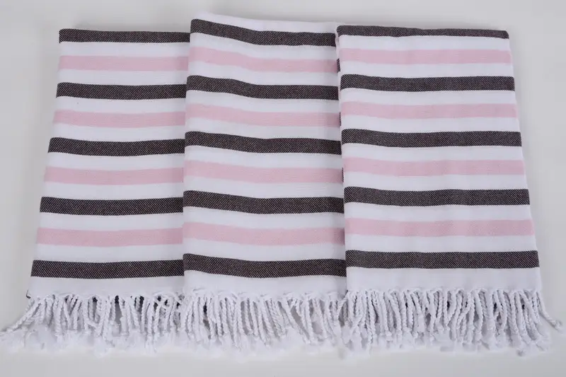 Custom Gifts, Luxury towel, Turkish beach towel with fringe, Peshtemal Towel, Gift For Her, Bachelorette Party Gifts, 70x40 Cotton Striped Towel - 7