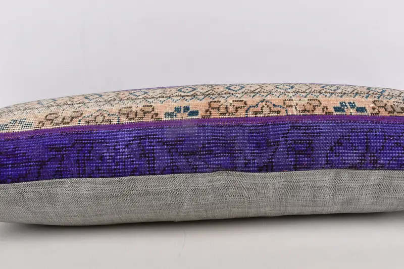 Patio Cushion Case, Boho Pillow, Wholesale Pillow Case, Pillow Case, Kilim Pillow, 16x36 Blue Cushion Case, Throw Kilim Pillow - 5
