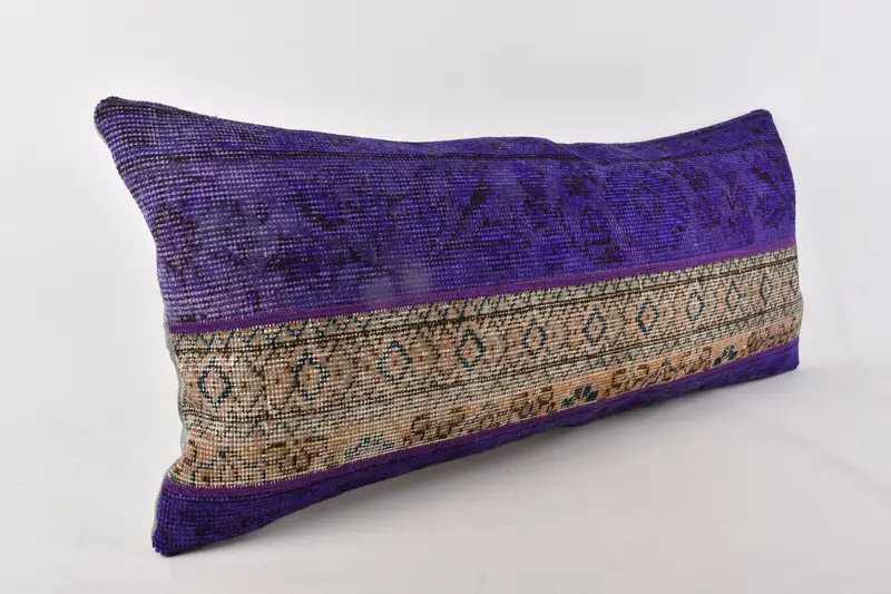 Patio Cushion Case, Boho Pillow, Wholesale Pillow Case, Pillow Case, Kilim Pillow, 16x36 Blue Cushion Case, Throw Kilim Pillow - 3